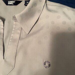 CHASE BANK LANDS END APPAREL WOMENS SHIRT SIZE 14 - NEW